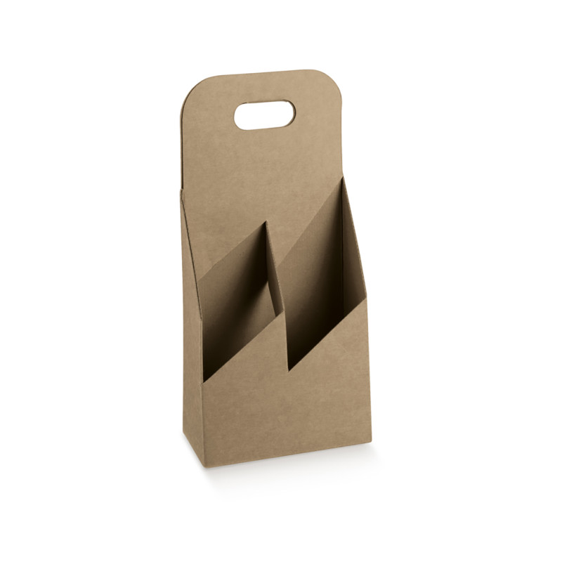 CESTELLO DUE BOTTIGLIE AVANA