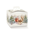Scatola porta panettone Quadrella natalizia 1KG