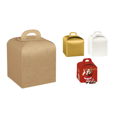 Scatola per mini panettone con manico 100Gr