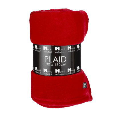 Plaid in pile rosso