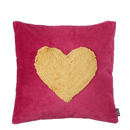 Cuscino fucsia con cuore