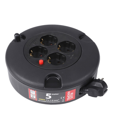 Prolunga avvolgibile con 4 prese chuco 5 metri Prolunga avvolgibile con 4 prese chuco 5 metri