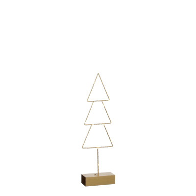 Albero decorativo in metallo oro luminoso 2