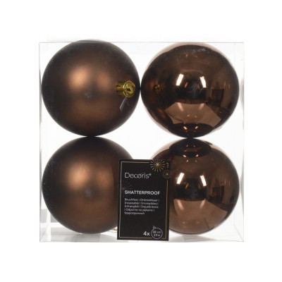 Sfere natalizie colorate 10cm (4 pezzi)