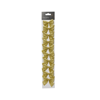 Fiocchi glitter oro (8 pezzi)