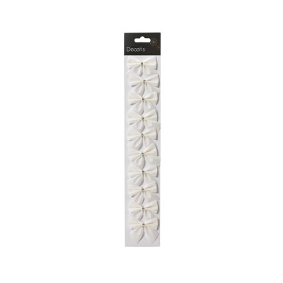 Fiocchi glitter bianchi (8 pezzi)