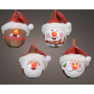 Sfera personaggio led 7cm 2