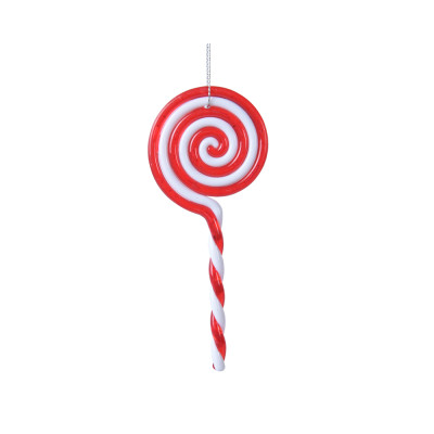 Lollipop bianco e rosso con gancio (2 pezzi) 2