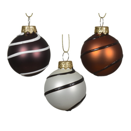 Sfera in vetro stripes 4cm