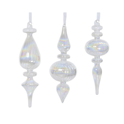 Ornamento iris in vetro 22cm
