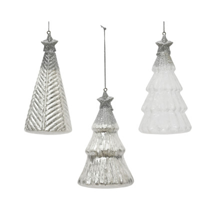 Alberello pendente in vetro 12cm