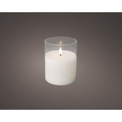 Candela led con vasetto trasparente 2