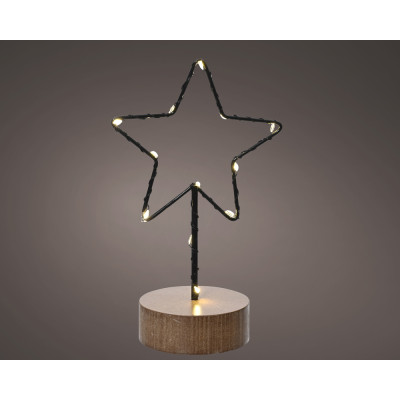 Sagoma stella microled con base 18cm