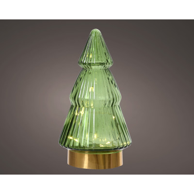 Albero in vetro verde microled 19