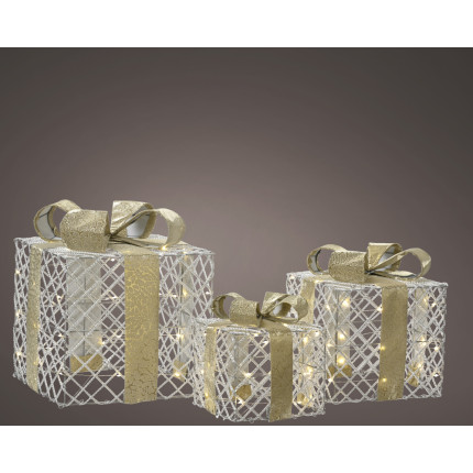 Pacchi regalo led bianchi (3 pezzi)