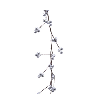 Ghirlanda di bacche argento 130cm