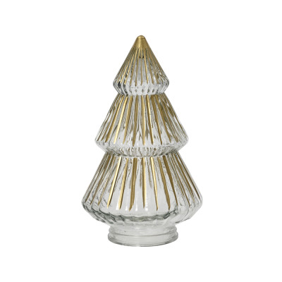 Albero dorato in vetro 22cm