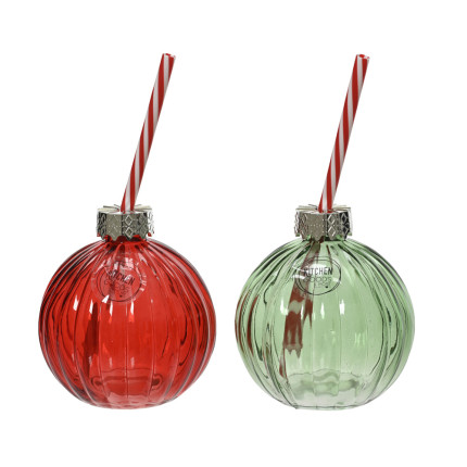 Sfera vetro con cannuccia