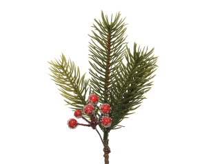 Ramo pino e bacche 21cm
