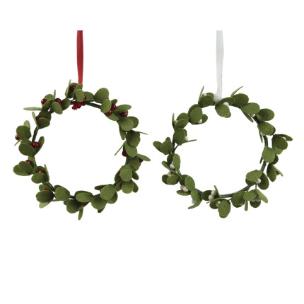 Corona foglie di vischio