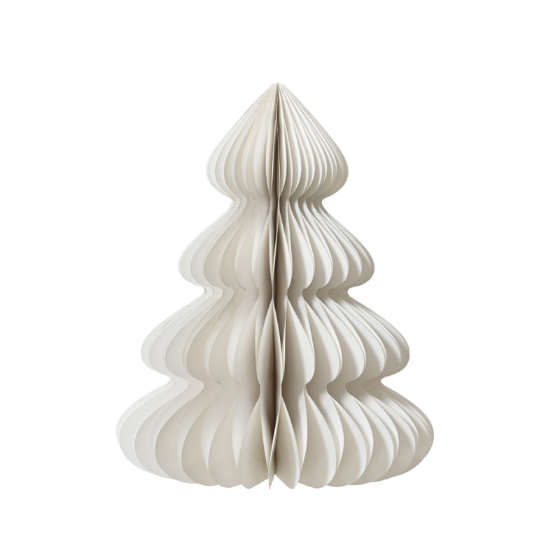 Albero di Natale in Carta Plissé 60cm bianco