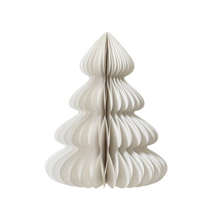 Albero di Natale in Carta Plissé 60cm bianco