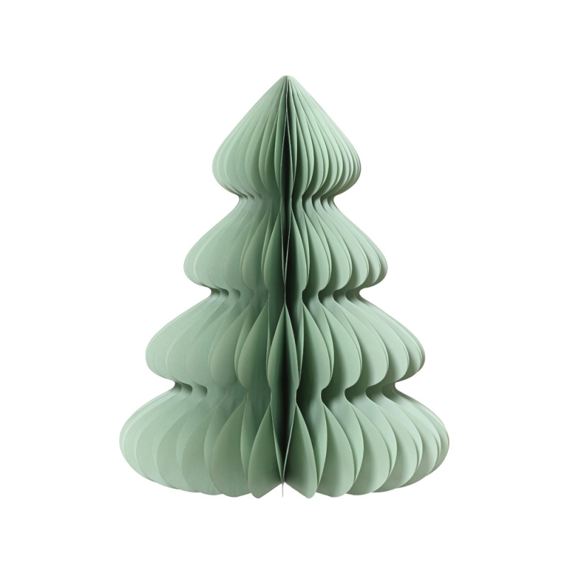Albero di Natale in Carta Plissé 60cm verde