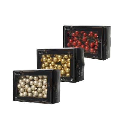 Palline in vetro matt con filo ferro 2cm (144 pezzi)