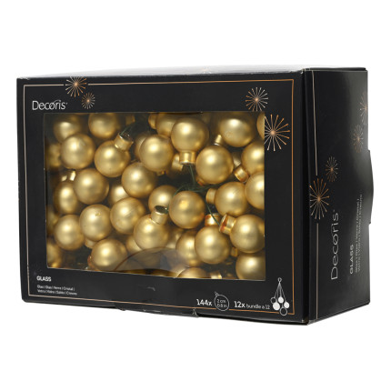 Palline in vetro matt con filo ferro 2cm (144 pezzi)