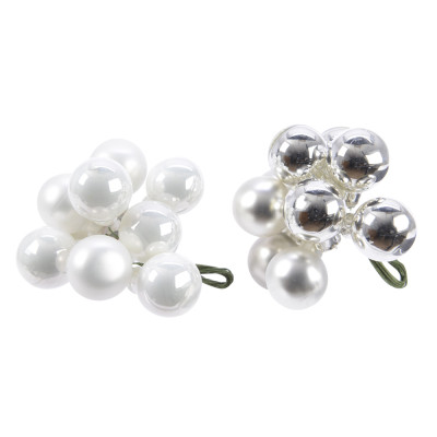 Pick sfere in vetro 2cm toni freddi (10 pezzi)