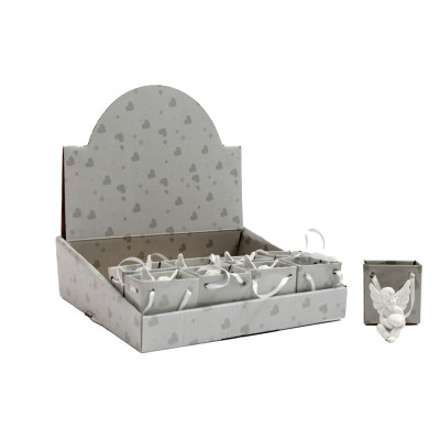 Angioletto in ceramica bianco