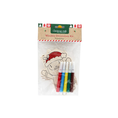 Decorazione babbo natale da colorare