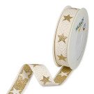 Nastro tessuto stelle oro