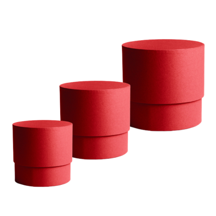 Scatola Fashion tonda rossa