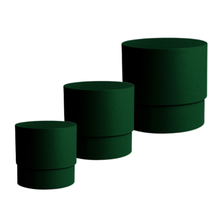 Scatola Fashion tonda verde scuro