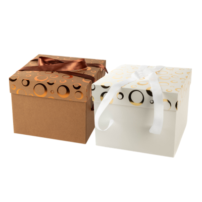 Scatola panettone Orion con cordini in raso