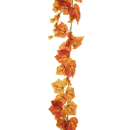Ghirlanda di foglie d'uva 195cm