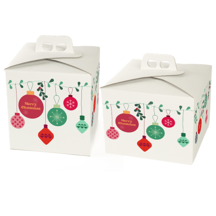 Scatola porta panettone Sfere Christmas 1Kg Scatola porta panettone Sfere Christmas 1Kg