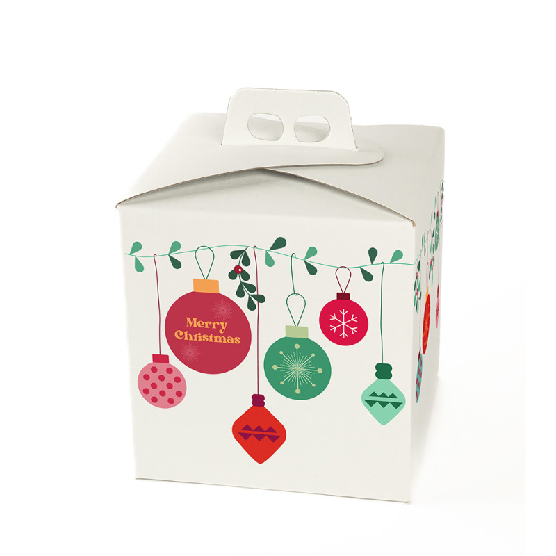 Scatola Porta Panettone Sfere Christmas 1Kg - Pack Incartare