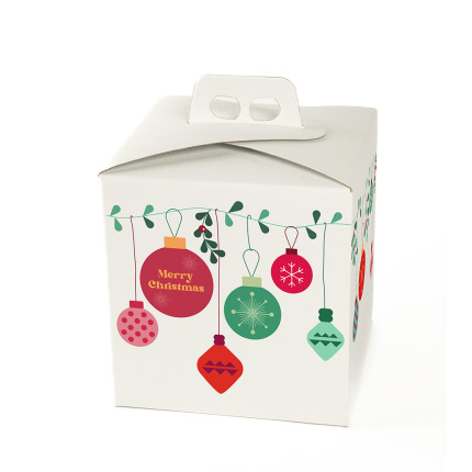 Scatola Porta Panettone Sfere Christmas 1Kg - Pack Incartare Scatola Porta Panettone Sfere Christmas 1Kg - Pack Incartare