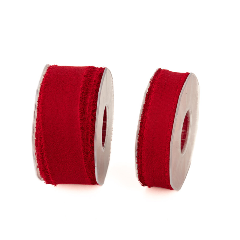 Nastro crepe in seta sfrangiato