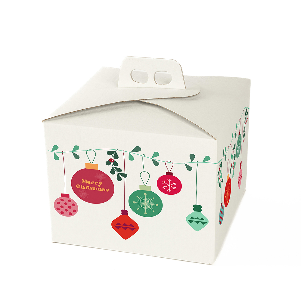 Scatola Porta Panettone Sfere Christmas 1Kg - Pack Incartare