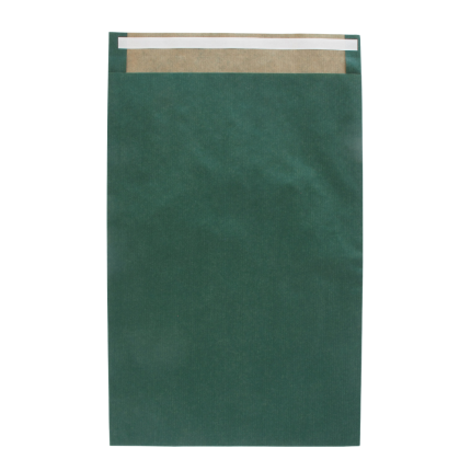 Buste in carta con patella adesiva verde