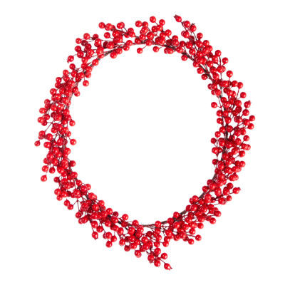 Corona con bacche rosse 45cm