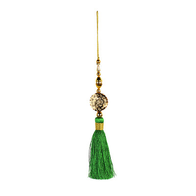 Nappa verde con decorazione oro da appendere