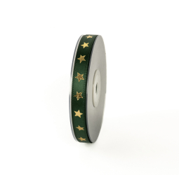 Nastro doppio raso con stelle oro 2