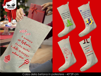 Calza della Befana in Juta 45cm 2