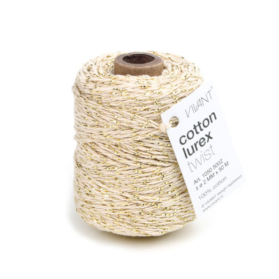 cORDINO IN COTONE E LUREX ORO 2