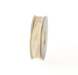 Nastro Doppio Raso Bordo Oro 2