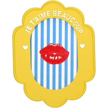 Cornice gialla in poliresina 10x15cm Cornice gialla in poliresina 10x15cm